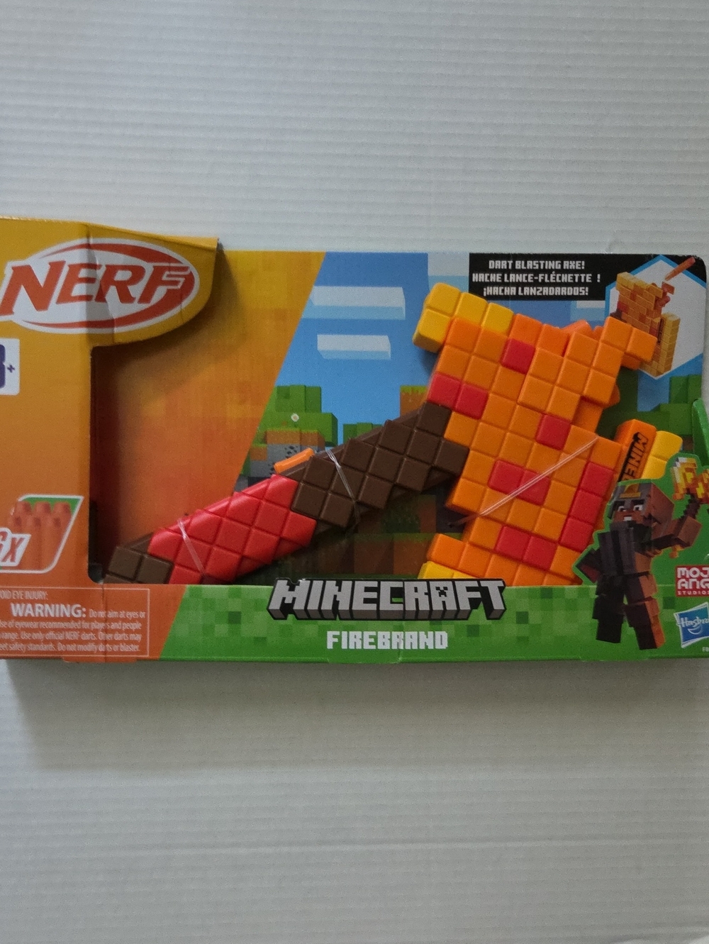 Nerf Minecraft Firebrand Dart Blaster - Orange & Brown. NIB
